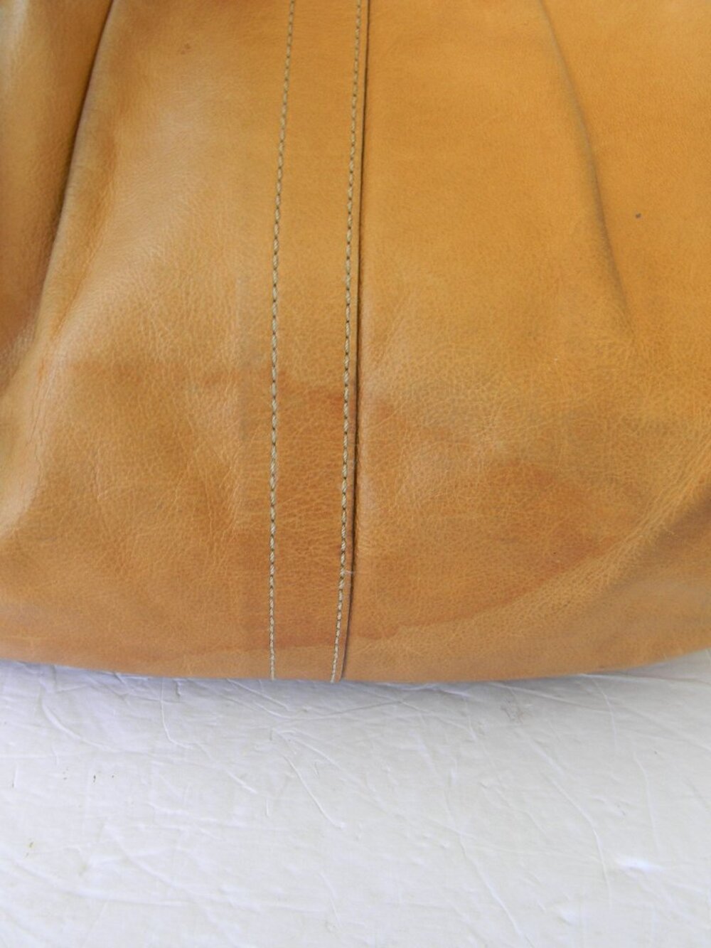 Vintage Coach Ergo Pleated Hobo Bag 12235 Y2K Full Grain Leather Tan Camel - Picture 2 of 11
